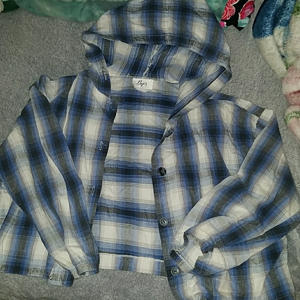 ❗️Sale❗️3 for 20❗️ Crop hooded flannel